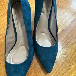 Kelly & Katie Teal Suede Heels